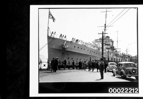 HMS DORSETSHIRE at Circular Quay