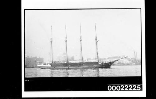 Four-masted American schooner COMMERCE