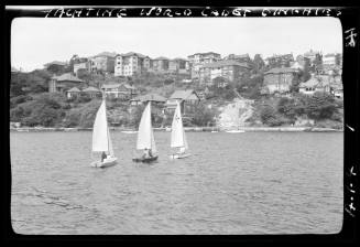 Yachting World cadet dinghies on Sydney Harbour