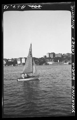 Yachting World cadet dinghies on Sydney Harbour