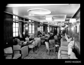 Negative depicting the interior of a P&O cruiser's smoking lounge