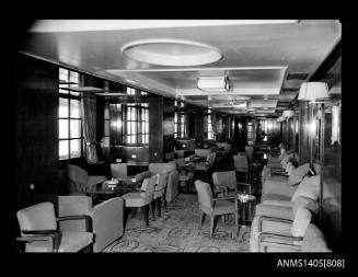 Negative depicting the interior of a P&O cruiser's smoking lounge