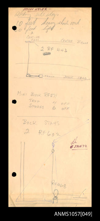 Drawings and measurements related to MISS NYLEX