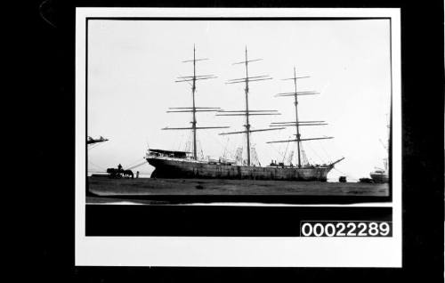 Three-masted full rigged RATHANE at Stockton Dyke