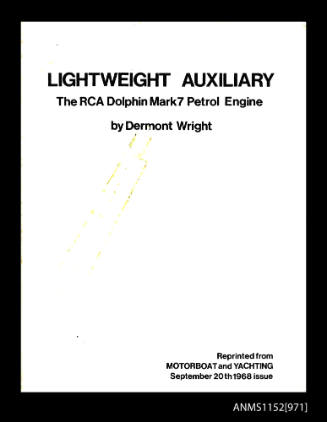 RCA Dolphin Mark 7 petrol engine