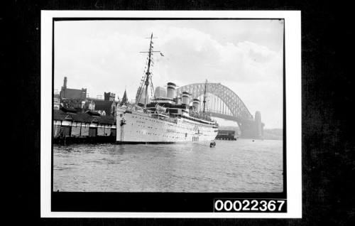 German luxury liner RELIANCE at Circular Quay