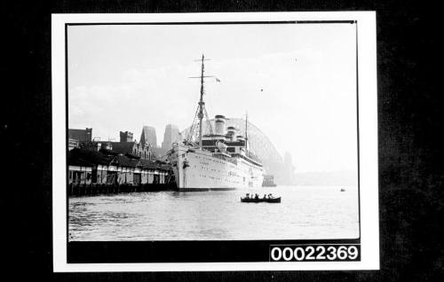 German luxury liner RELIANCE at Circular Quay