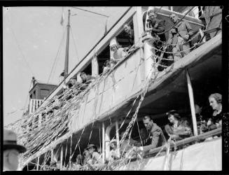 SS MORINDA departing number 10 wharf in Walsh Bay, Sydney