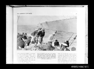 Negative depicting an image of the crew onboard ENVDEAVOUR