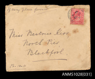 Envelope address to Miss Beatrice Kerr