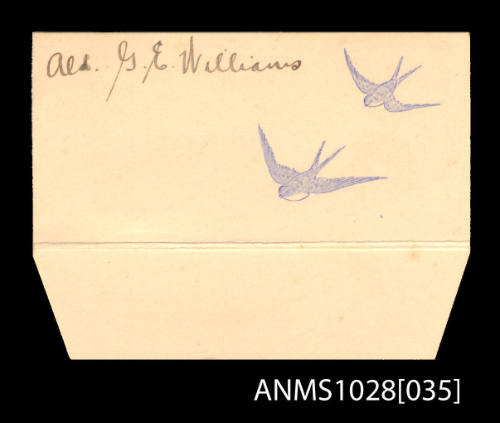 Envelope address to Mrs G E Williams