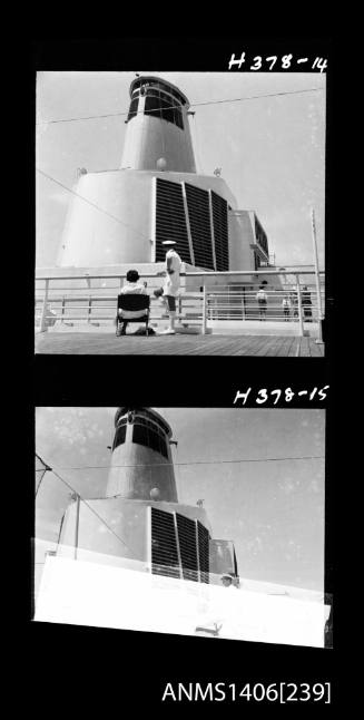 Negative depicting a view of SS ORIANA