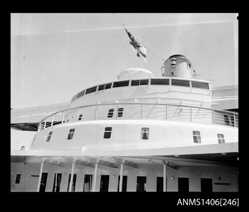 Negative depicting a view of SS ORIANA