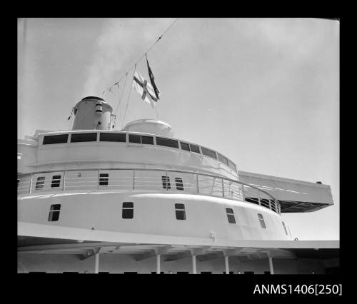 Negative depicting a view of SS ORIANA