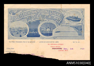 Top section of a page with The Brighton Marine Palace and Pier Co header