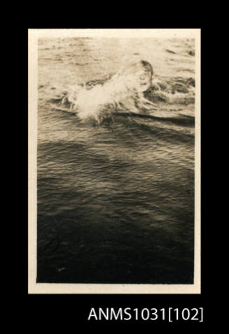 A person splashing in the water