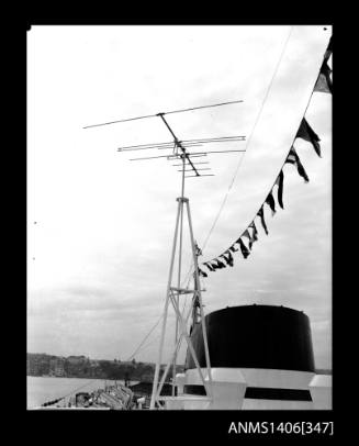 Negative depicting the funnel of the PRINCESS OF TASMANIA