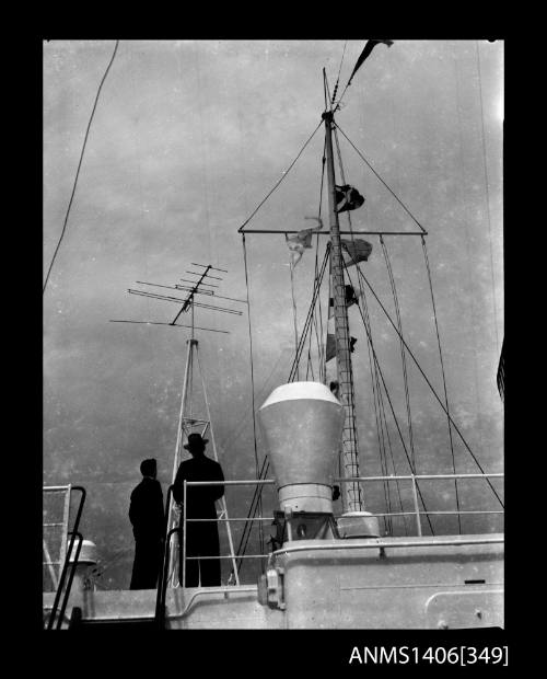 Negative depicting an aerial antenna of the PRINCESS OF TASMANIA