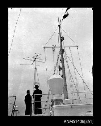 Negative depicting an aerial antenna of the PRINCESS OF TASMANIA