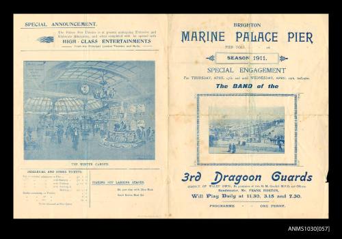 Program for Brighton Marine Palace Pier, season 1911