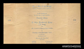Wedding invitation to marriage of Valerie Joan Wright to Frederick Heim