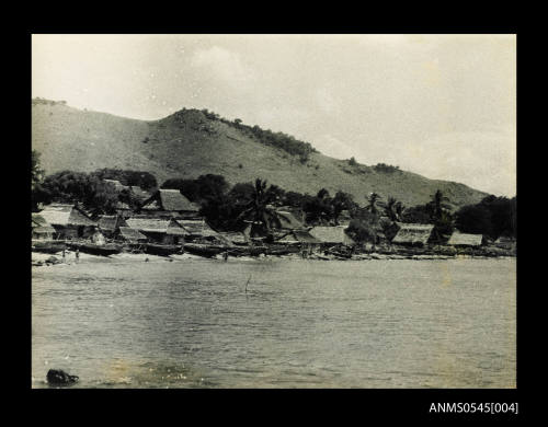 View of a shoreline village