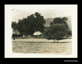 View of a shoreline with dwellings