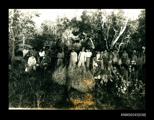 View of a people posing for the camera in the bush