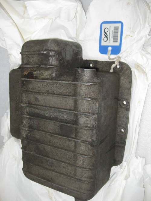 Oil sump from an MG TA engine to be used to restore the hydroplane FIREFLY II