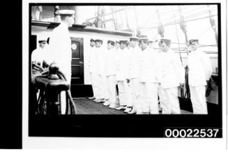 PORT JACKSON training ship - officer cadets being inspected