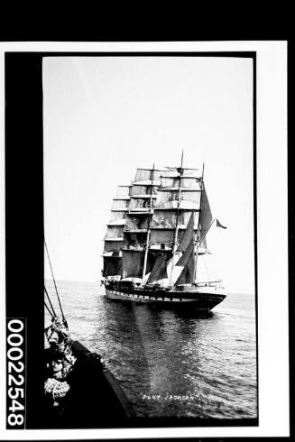 PORT JACKSON training ship getting underway at sea