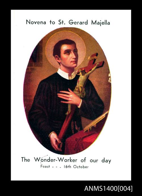 St. Gerard Majella praying card