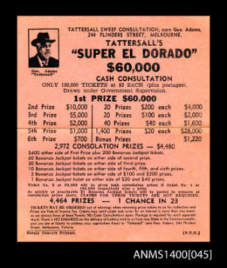 Super El Dorado lottery ticket