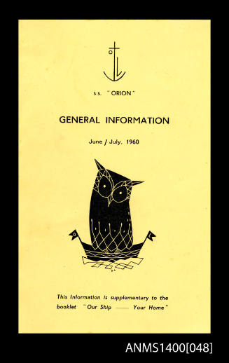 SS ORION General Information booklet