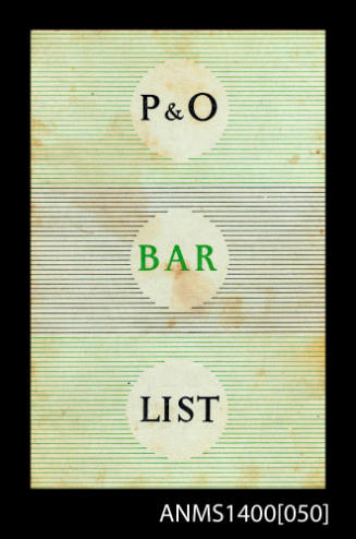 P&O Bar list