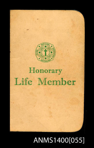 Certificate of Membership issued to Annie Crowe