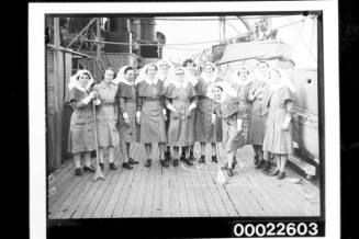 Nurses on the AQUITANIA and QUEEN MARY, from South Australia and Bongilla