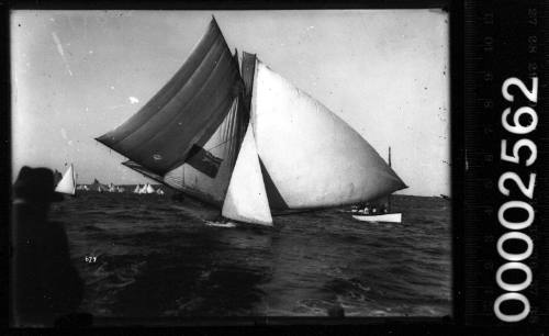 18-footer BRITANNIA sailing on Sydney Harbour