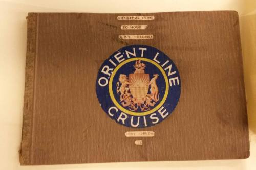 Scrapbook relating to a cruise to Noumea on ORONSAY