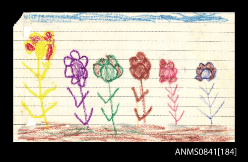 Child's drawing of flowers