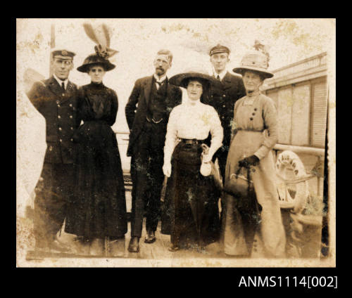 Frank Douglas Fletcher, Douglas Mawson, Captain Davis and their wives on SY AURORA