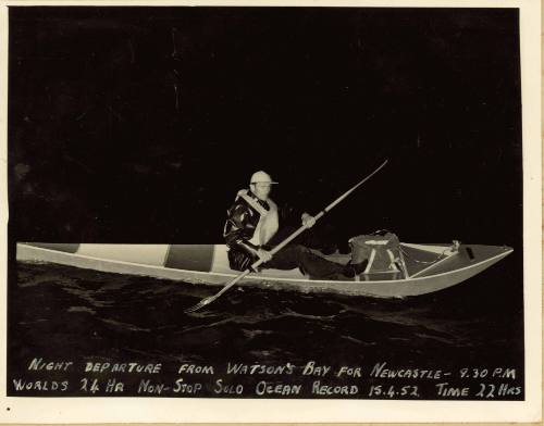 John 'Jack' O'Brien departing Watson's Bay on SS BILL FISHER