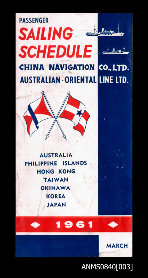 SS TAIPING souvenir passenger list