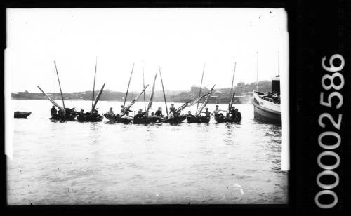 Before the start of 6-foot dinghy race on Sydney Harbour.