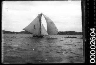 Champion 22-footer IREX on Sydney Harbour 1897.