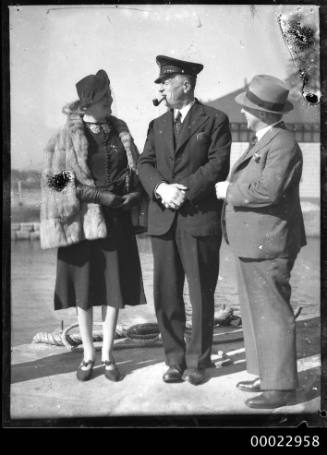 Count Felix Graf and Countess Ingeborg von Luckner, at the Man O' War Steps in Sydney