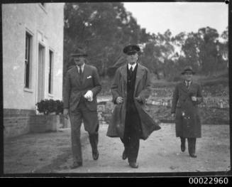 Count Felix Graf von Luckner visiting the Royal Military College of Duntroon, Canberra