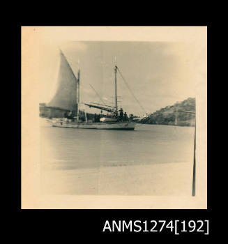 A lugger in shallow water on Packe Island