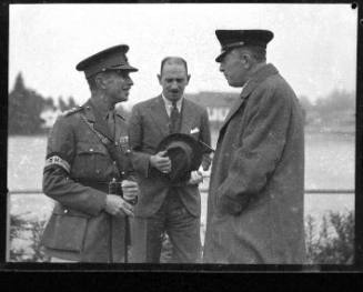 Count von Luckner with Brigadier-General C G N Miles at the Royal Military College in Duntroon, Canberra