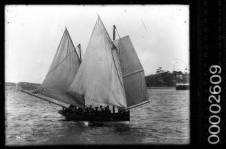 Ketch under sail on Sydney Harbour, New South Wales